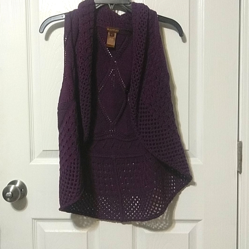 Purple knit vest